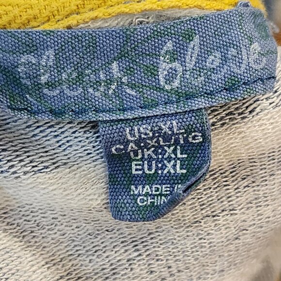 Fleur Bleue Blue Stripe Modal Stretch Round Neck Midi Shift Dress - Picture 3 of 4